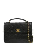 CHANEL Pre-Owned 1985-1990 quilted two-way handbag - Black