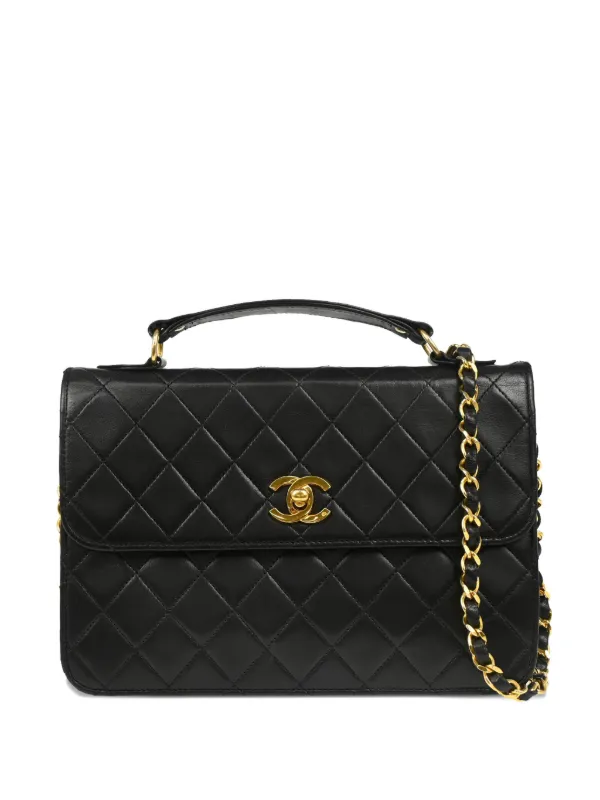 CHANEL ブラウン キルティングハンドバッグ CHANEL Pre-Owned 2018 キルティング 2wayハンドバッグ CHANEL Pre-Owned