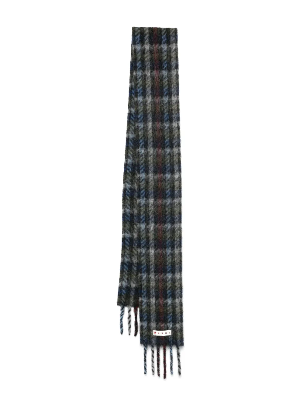 Marni logo-patch scarf | Blue | Image 1
