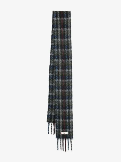 Marni logo-patch scarf