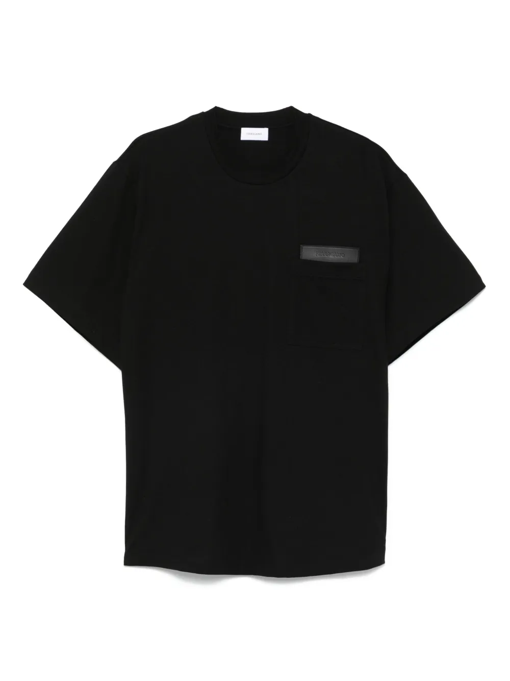 Ferragamo cotton T-shirt - ブラック Ferragamo cotton T-shirt - ブラック