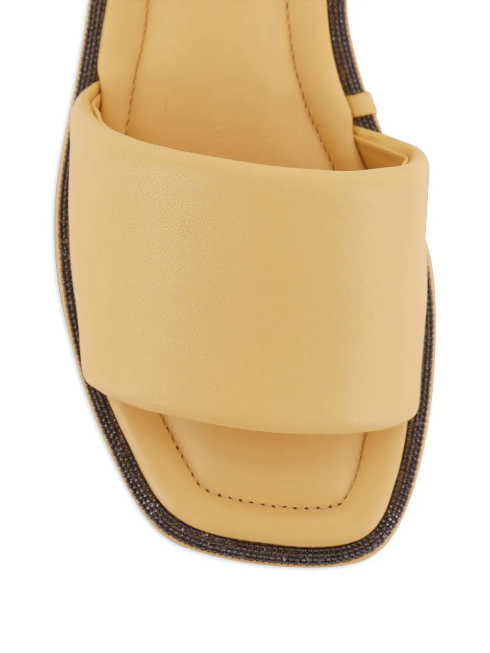 Brunello Cucinelli leather slippers Yellow