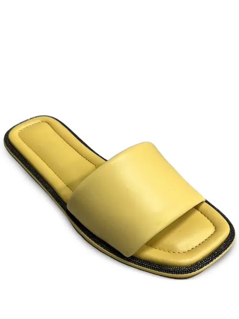 Brunello Cucinelli slippers texturizadas