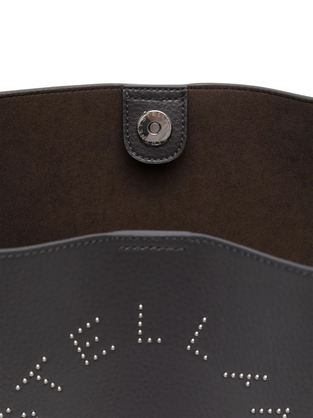 Stella McCartney Shopper met geperforeerd logo Grijs