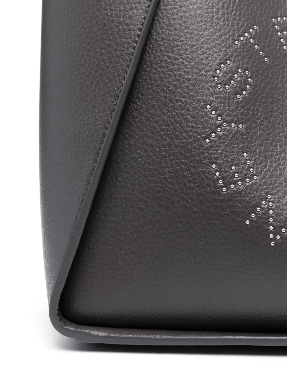 Stella McCartney Shopper met geperforeerd logo Grijs