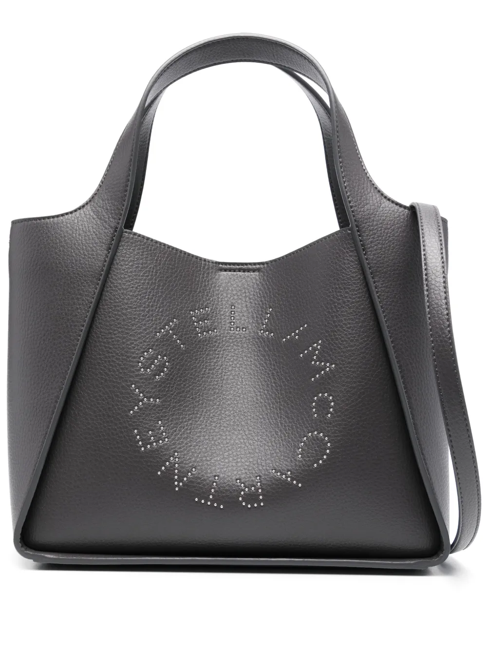 Stella McCartney Shopper met geperforeerd logo Grijs