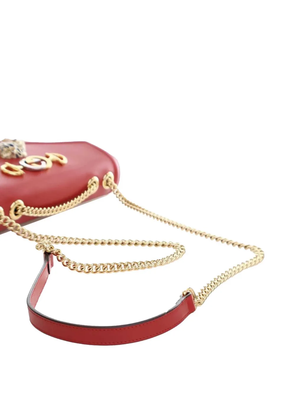 Pre-owned Gucci 2016-2024 Medium Leather Rajah Crossbody Bag
