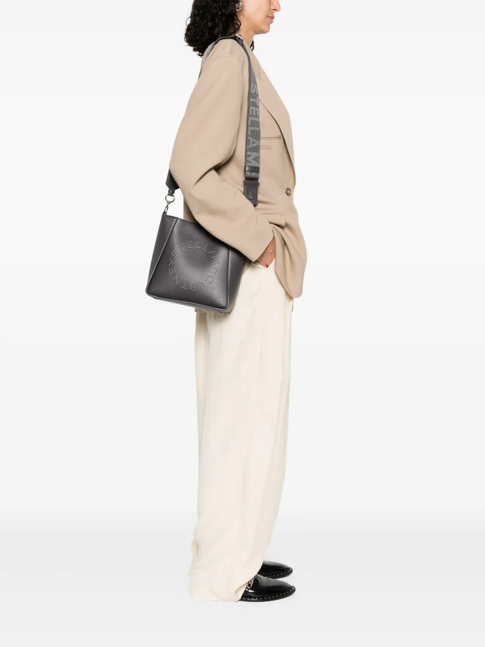 Stella McCartney mini logo-embellished bag - Grijs