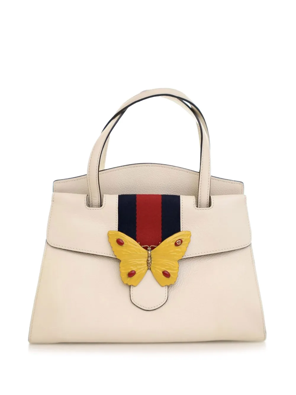 Pre-owned Gucci 2016-2024 Medium Web Linea Butterfly Totem Satchel