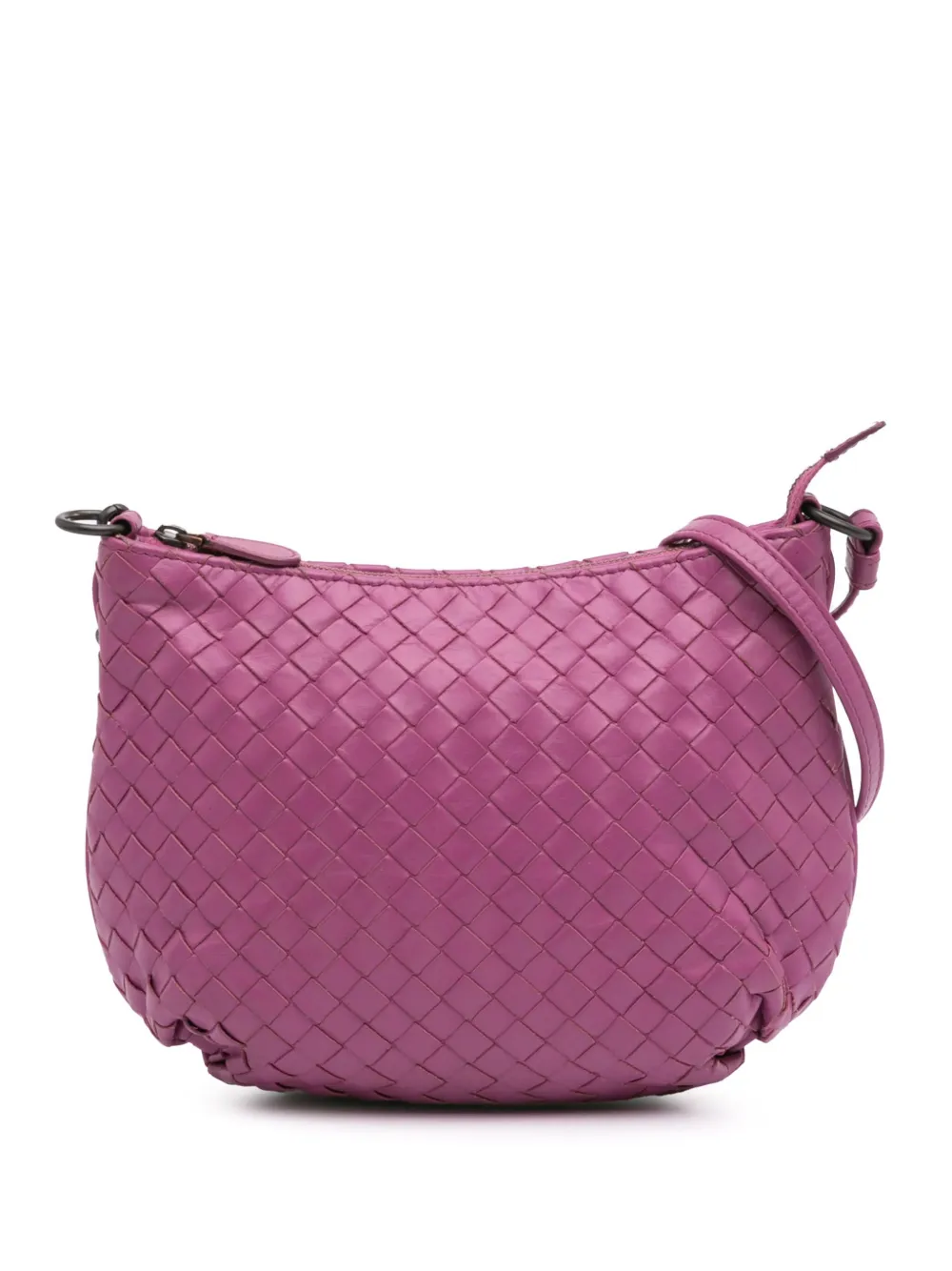Bottega Veneta Pre-Owned شنطة كروس جلد لين بتصميم إنترشياتو 2012-2024 | أرجواني | Image 1