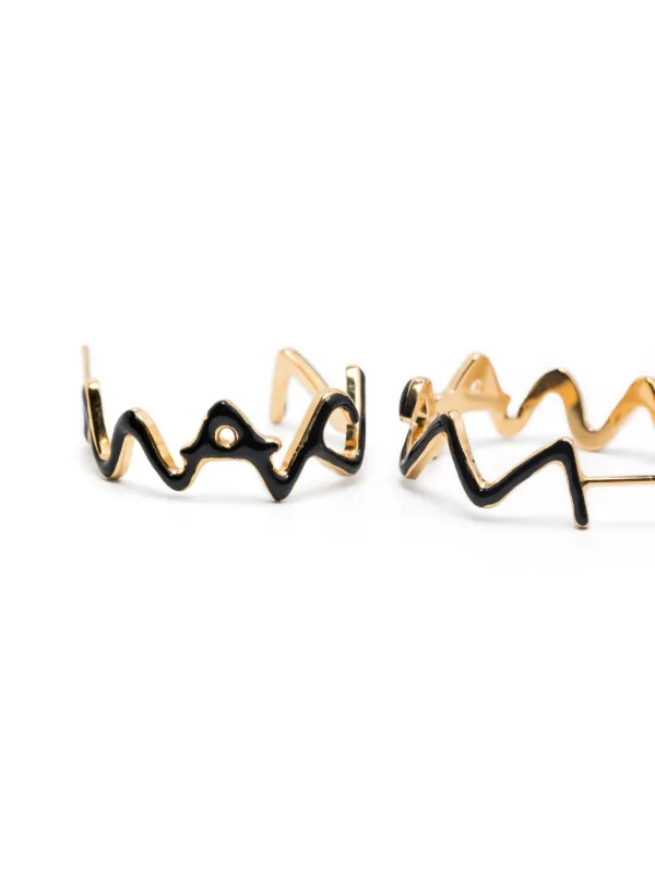 MARNI ゴールド ロゴピアス Marni ロゴ ピアス | ゴールドトーン | FARFETCH JP