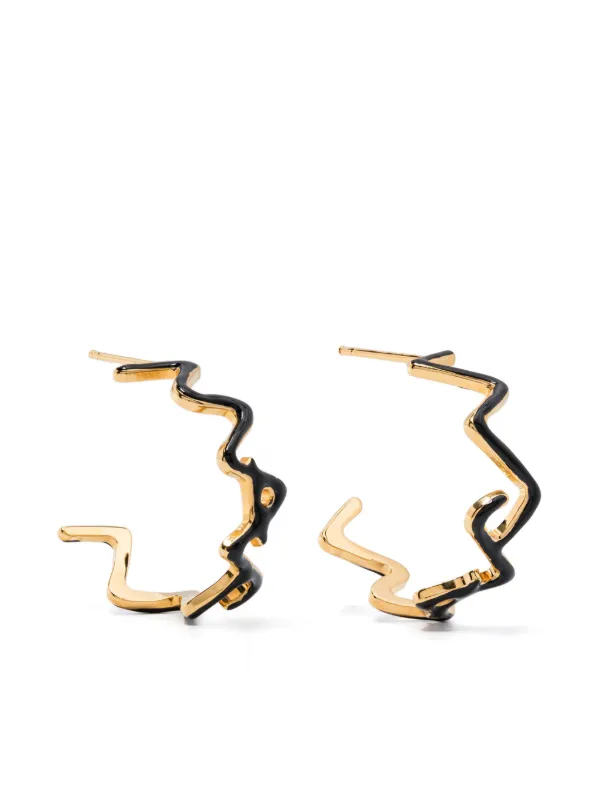 Marni ロゴ ピアス | ゴールドトーン | FARFETCH JP
