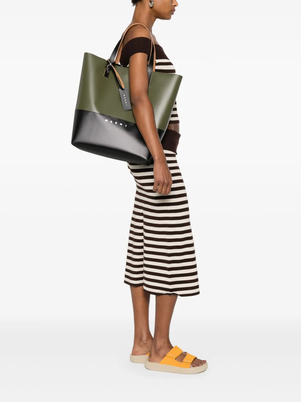 Marni Tribeca tote bag - Groen