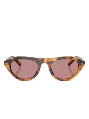 Prada Eyewear Prada PR 19ZS オーバーサイズ サングラス | ブラウン