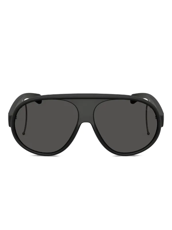 Moncler Eyewear Óculos De Sol Piloto | Preto | FARFETCH BR