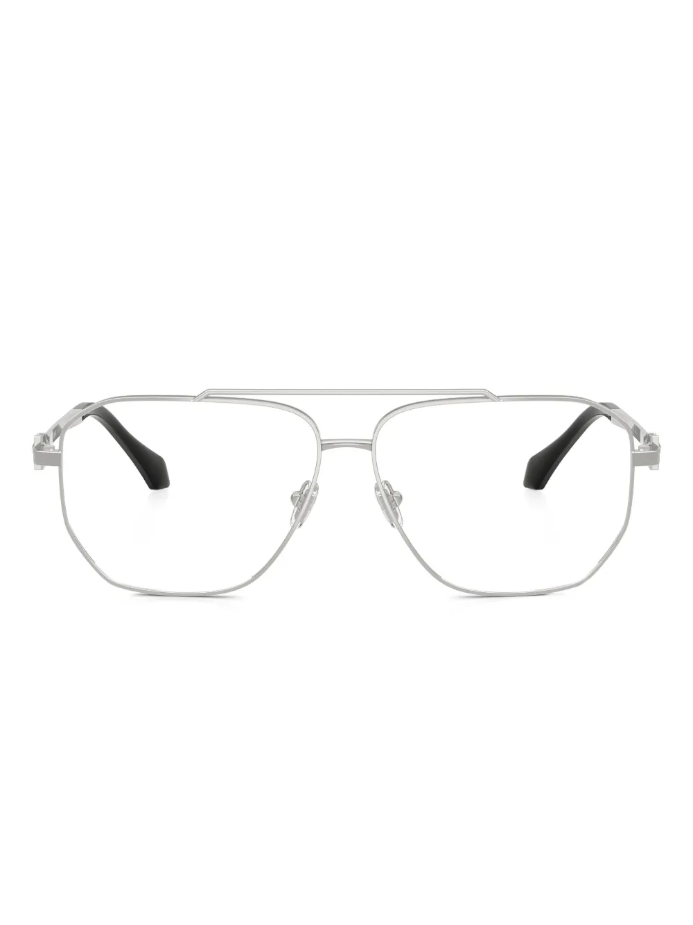 Versace Eyewear geometric-frame glasses | Silver | Image 1