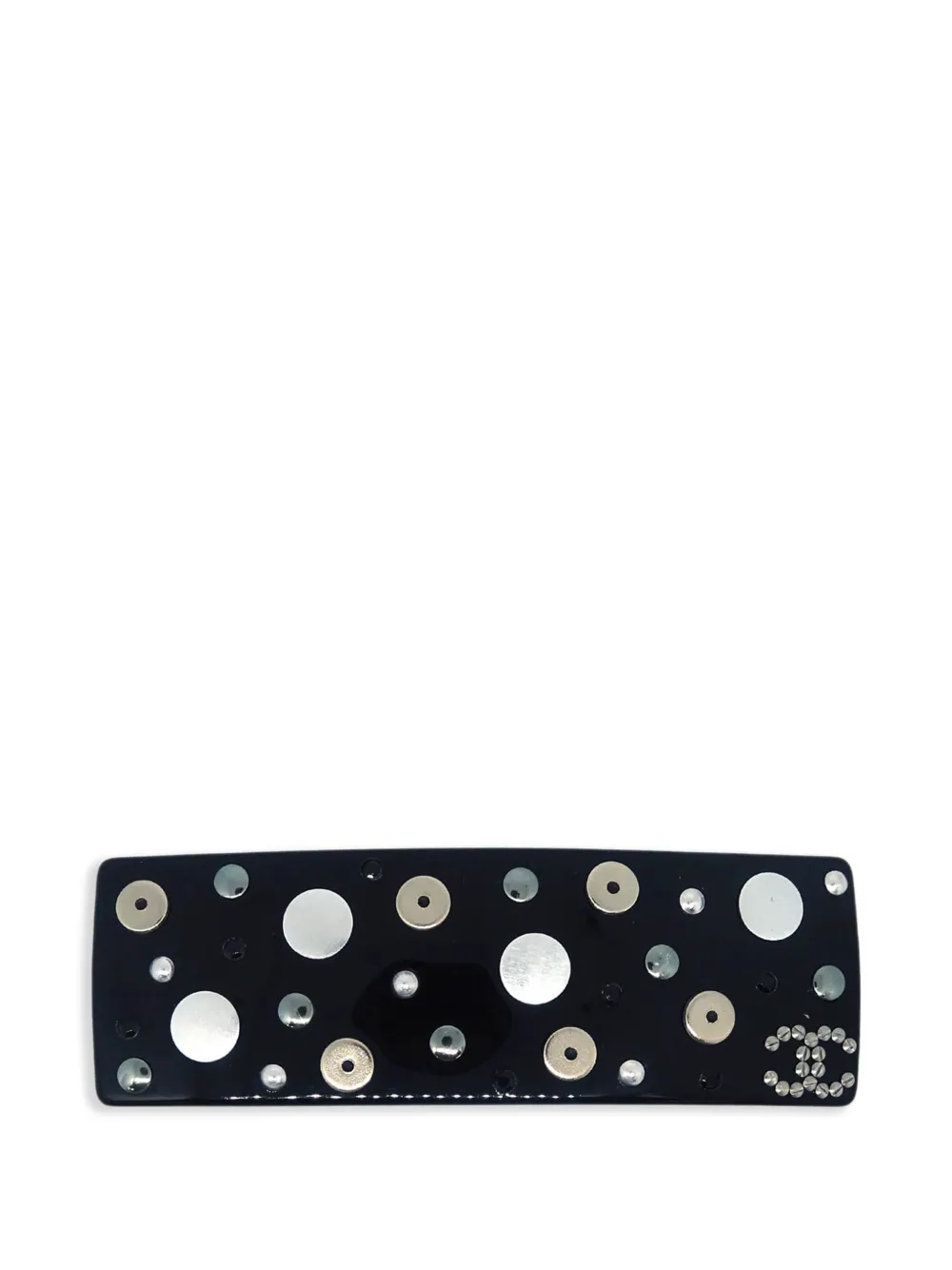 CHANEL Pre-Owned 2010s Barette ヘアクリップ - ブラック CHANEL Pre-Owned 2010s Barette ヘアクリップ - ブラック