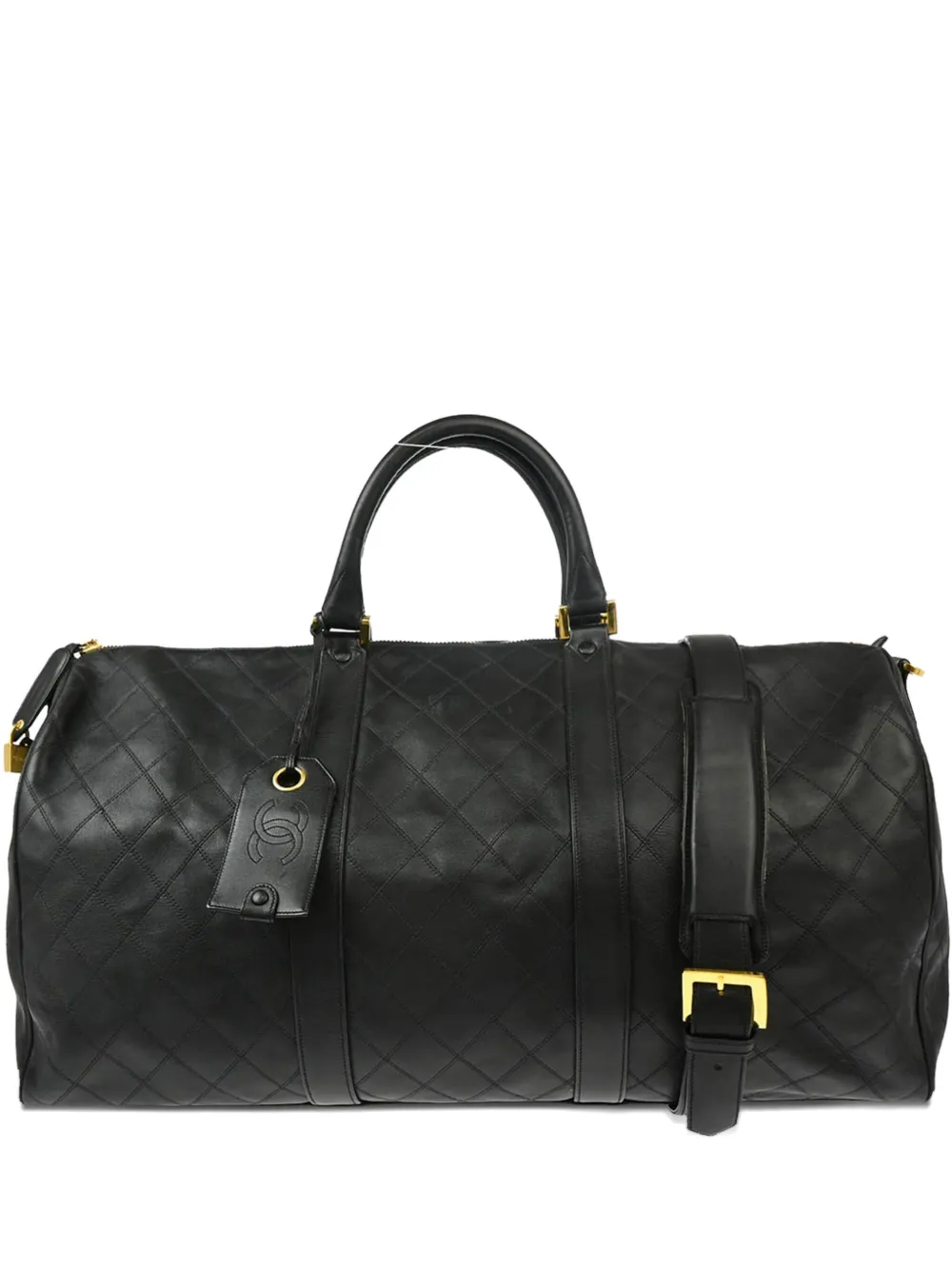 CHANEL Pre-Owned bolsa duffle capitonada 1992 | negro | Image 1