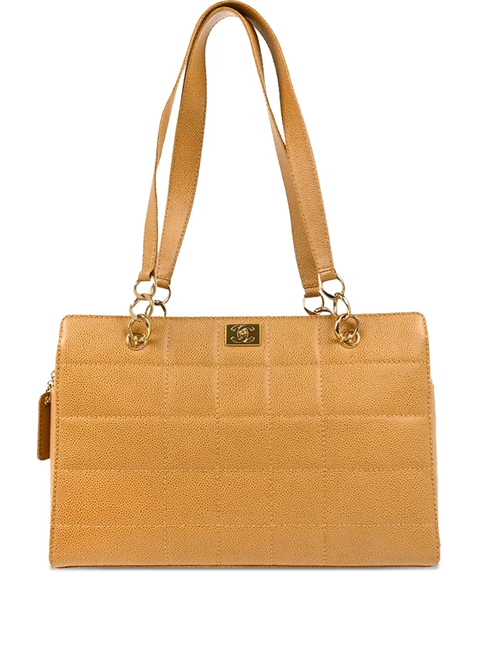 CHANEL Pre-Owned 2002 チョコバー ショルダーバッグ - イエロー CHANEL Pre-Owned 2002 チョコバー ショルダーバッグ - イエロー