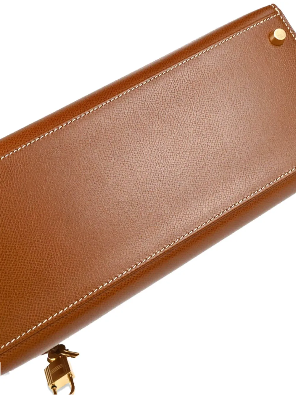 Pre-owned Hermes 2003 Kelly 28 Sellier Two-way Handbag In Brown