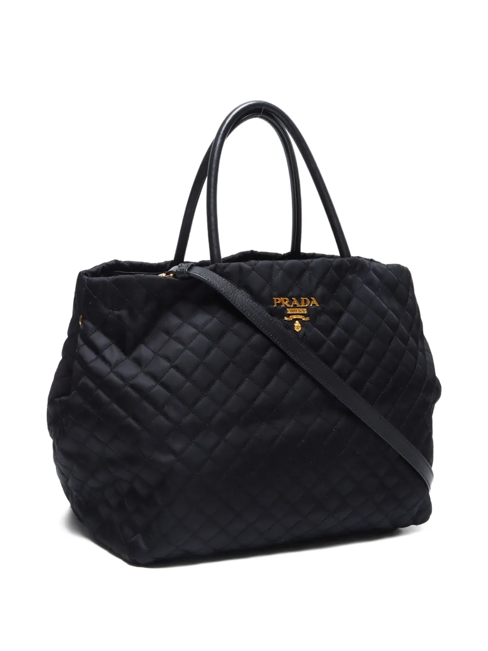 Pre-owned Prada 2000-2020 Quilted Two-way Tote Bag