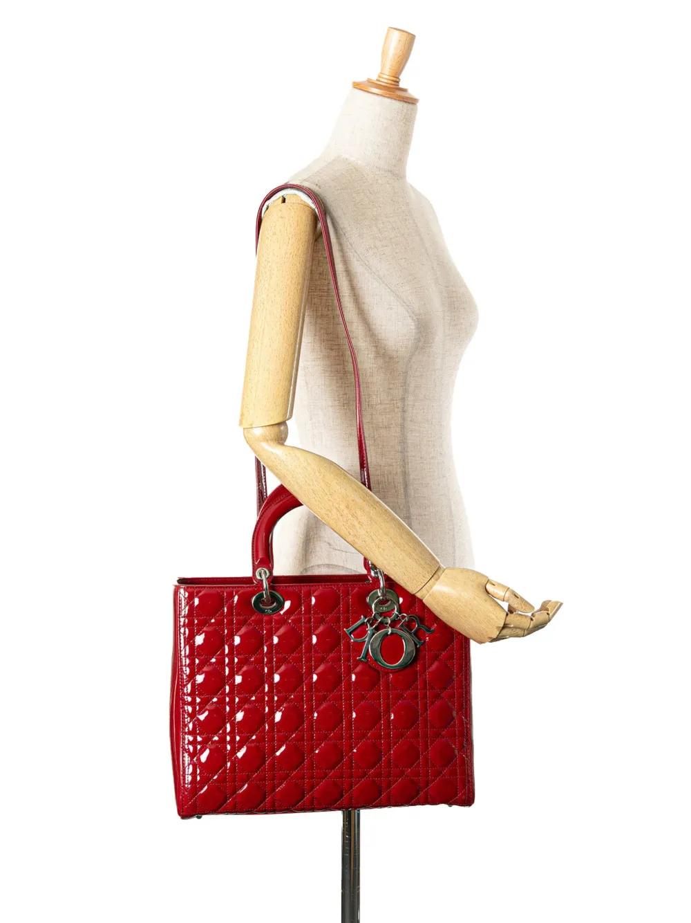 Christian Dior Pre-Owned 2013 Large Patent Cannage Lady Dior satchel | Pre-Owned | Image 2