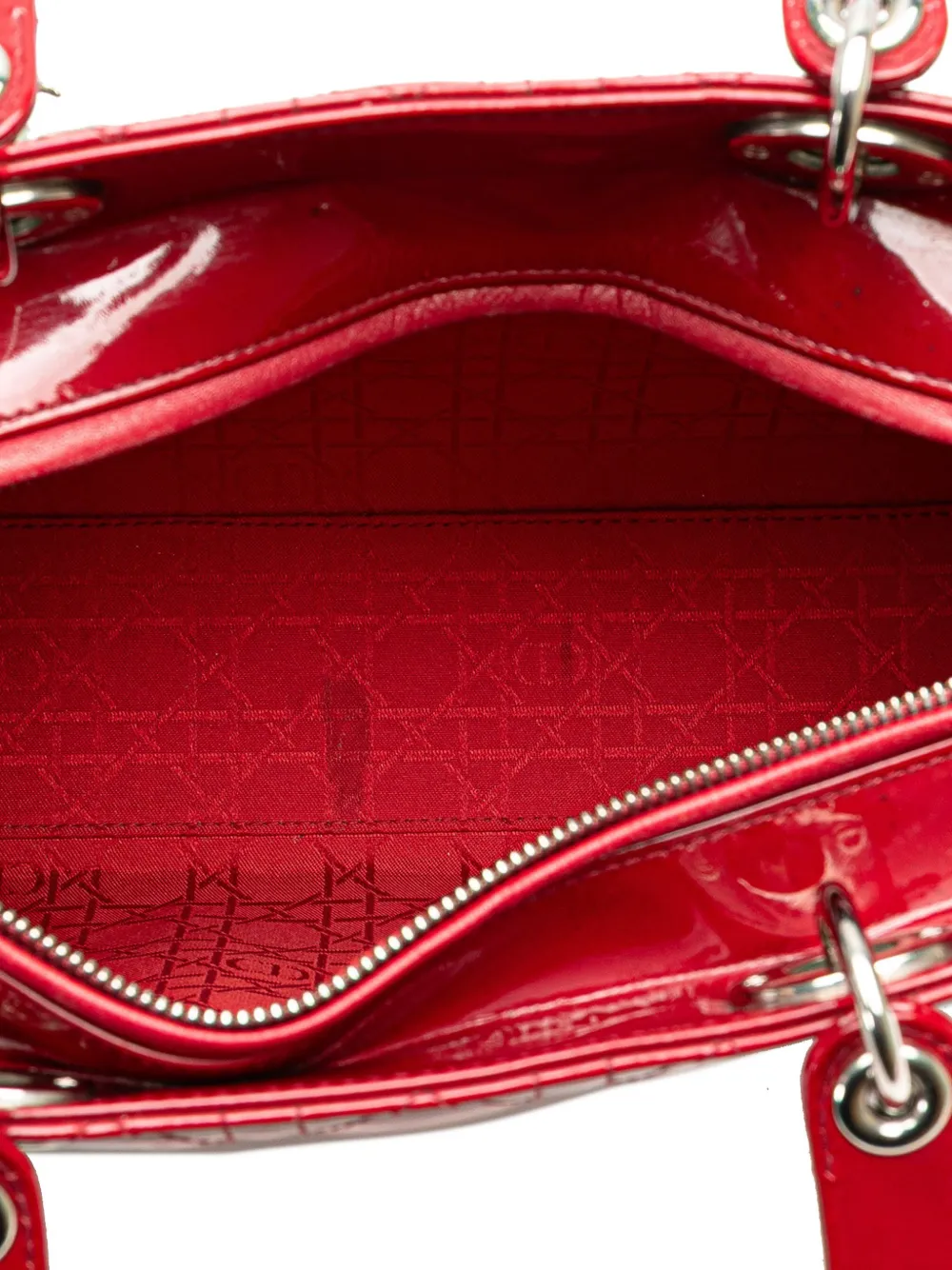 Christian Dior Pre-Owned 2013 ラージ パテント カナージュ レディ