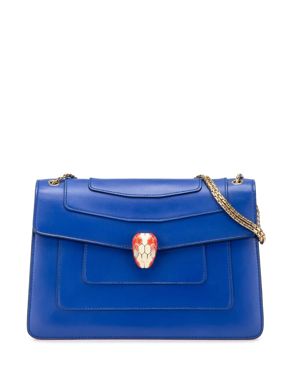 Pre-owned Bvlgari 2000-2024 Medium Calfskin Serpenti Forever Shoulder Bag
