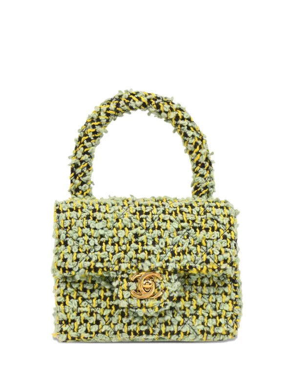CHANEL Pre-Owned 1992 Kelly ハンドバッグ マイクロ | グリーン CHANEL Pre-Owned 1992 Kelly ハンドバッグ マイクロ | グリーン