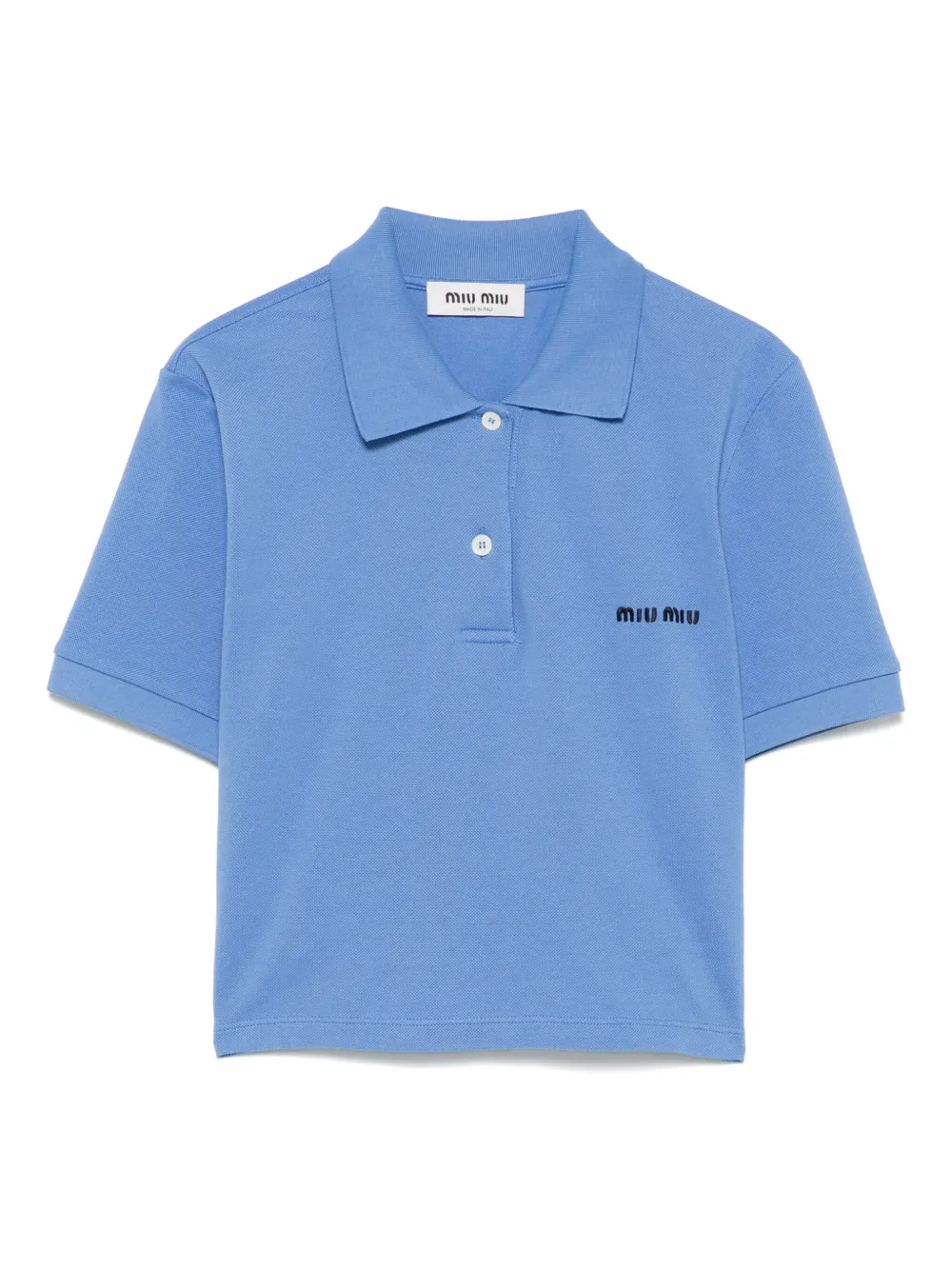 Miu Miu croptop med logotyp | blå | Image 1