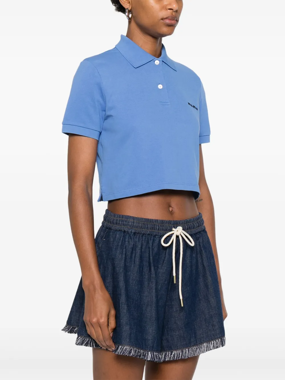 Miu Cropped top Blauw
