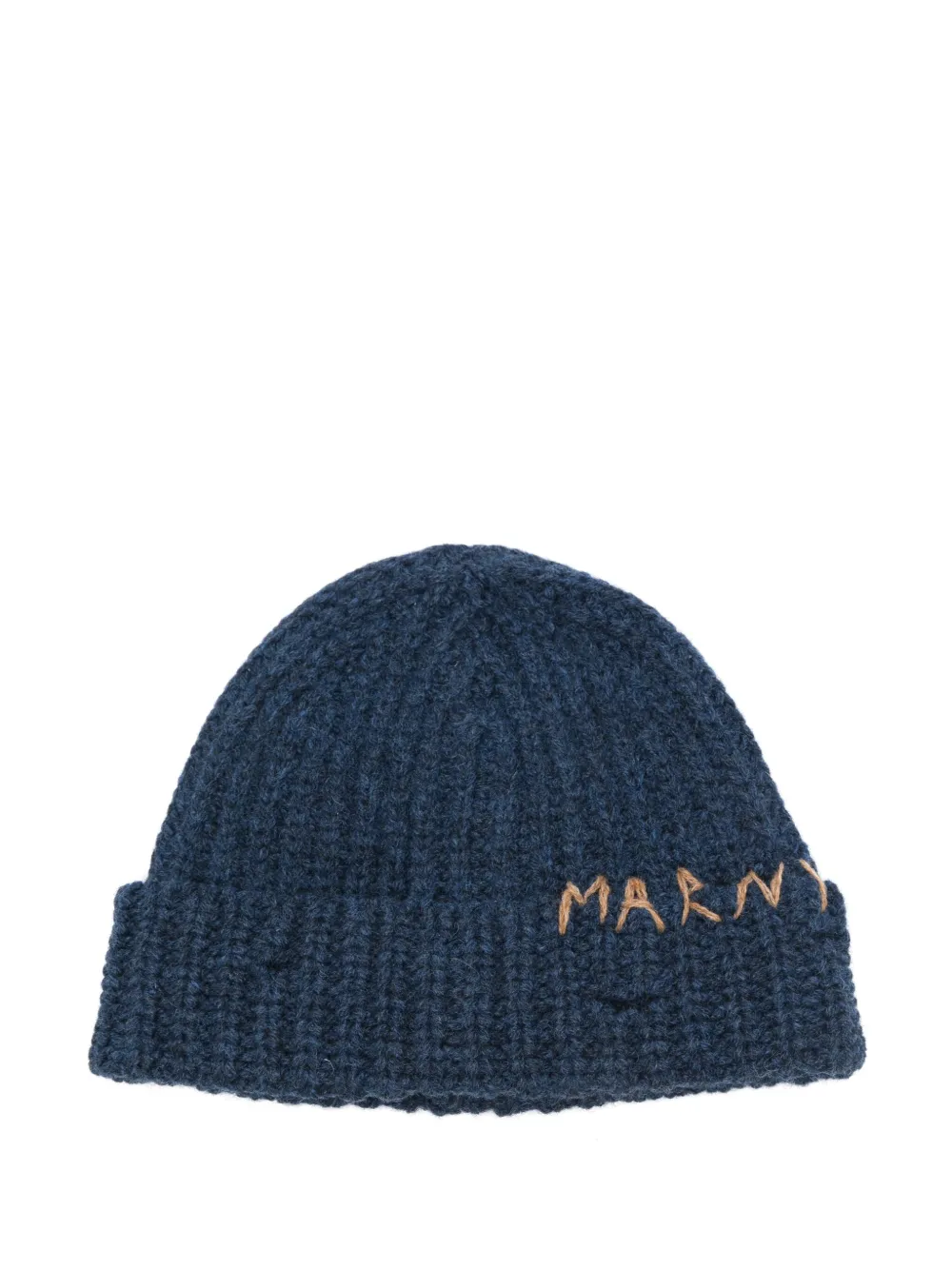Marni logo-embroidered beanie - ブルー Marni logo-embroidered beanie - ブルー