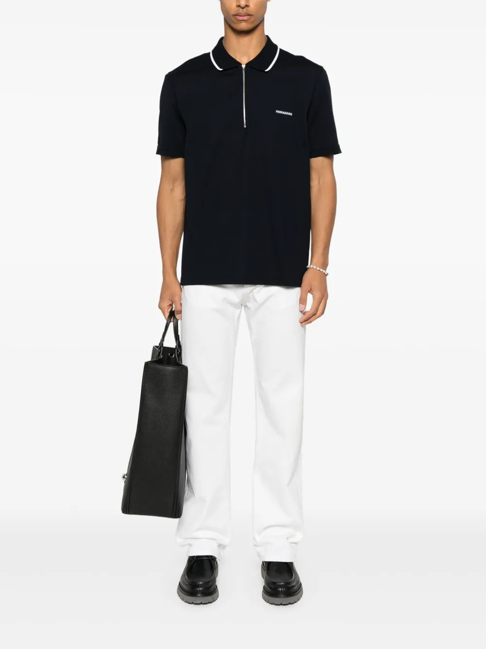 Ferragamo cotton polo shirt - Blauw