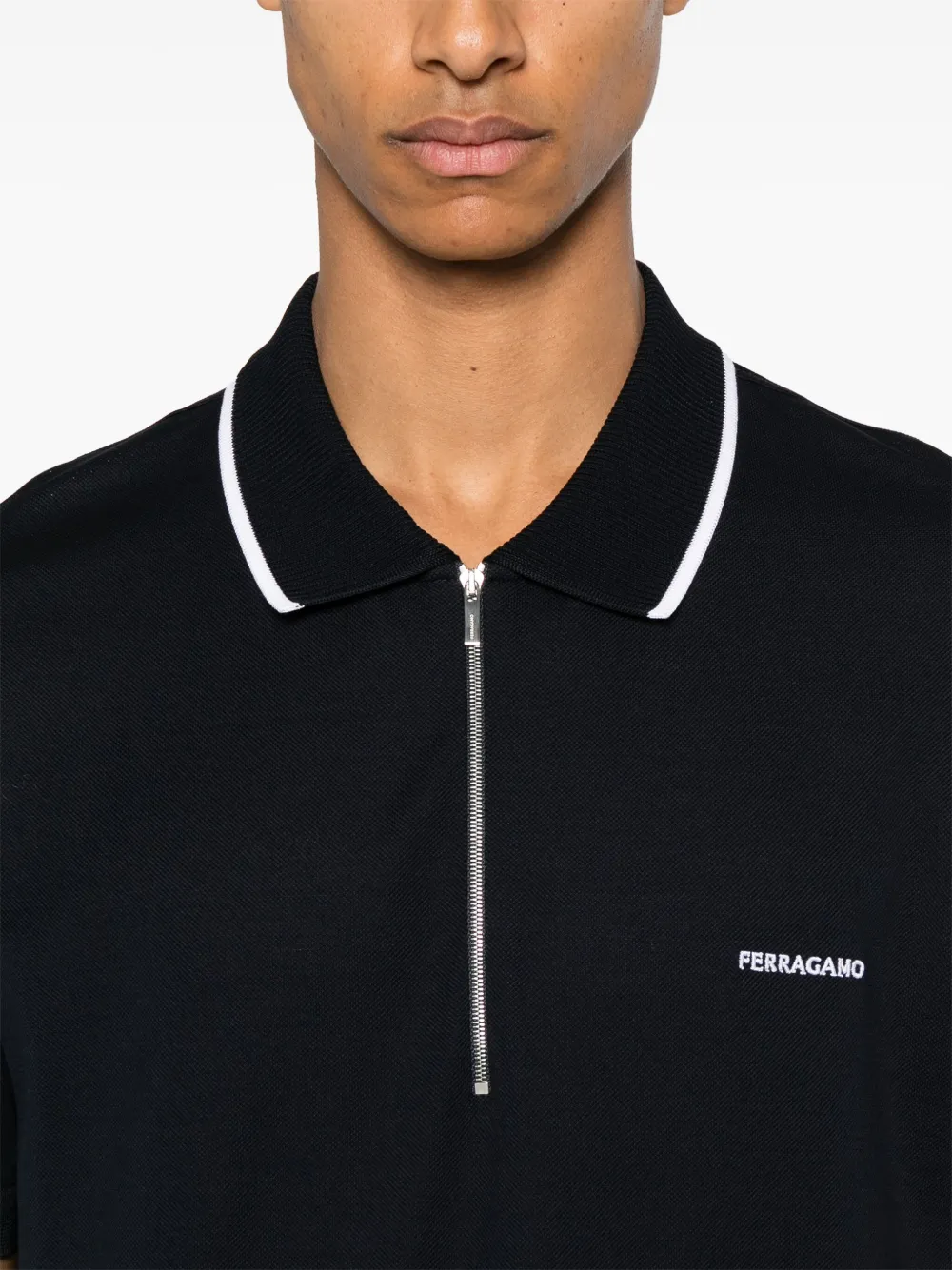 Ferragamo Katoenen poloshirt Blauw