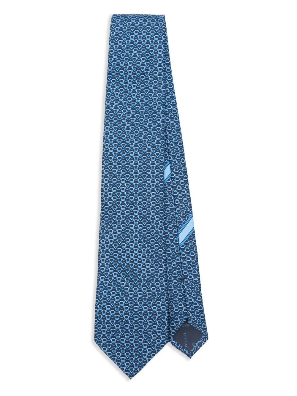 Ferragamo geometric-print silk tie | Blue | Image 1