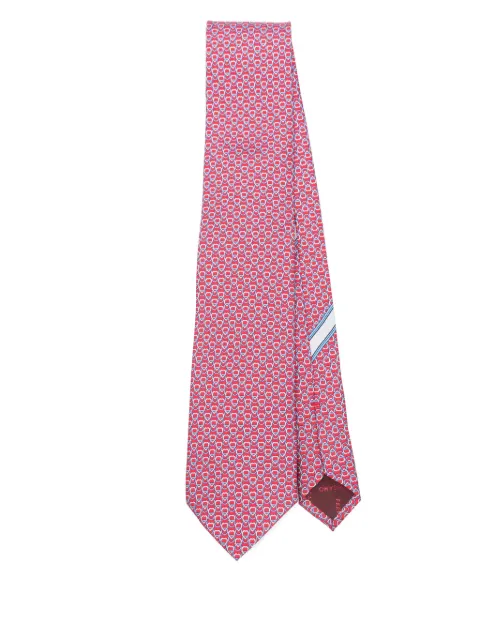 Ferragamo corbata de seda con estampado geométrico
