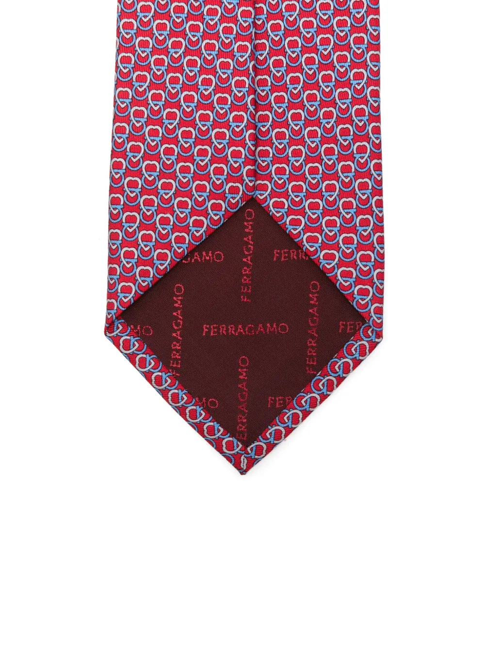Ferragamo Stropdas met geometrische print - Rood