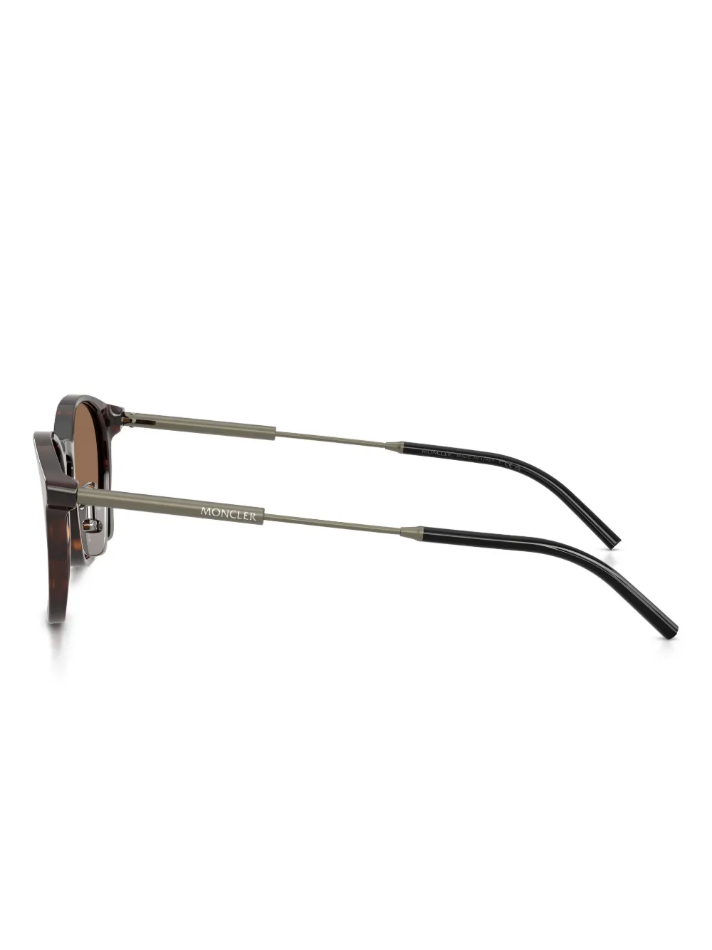 MONCLER ROUND TORTOISESHELL SUNGLASSES