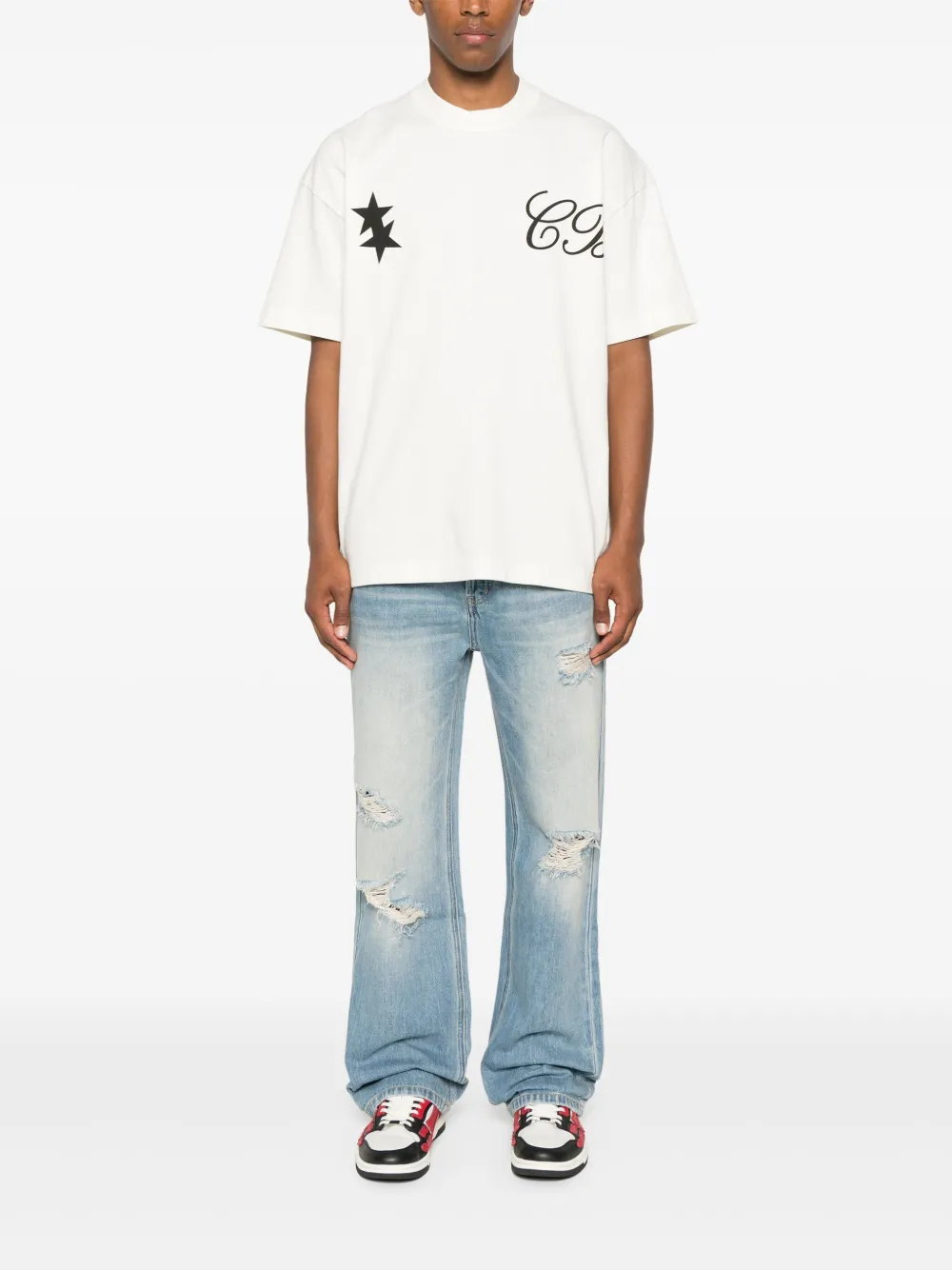 COLE BUXTON Gerafelde jeans - Blauw