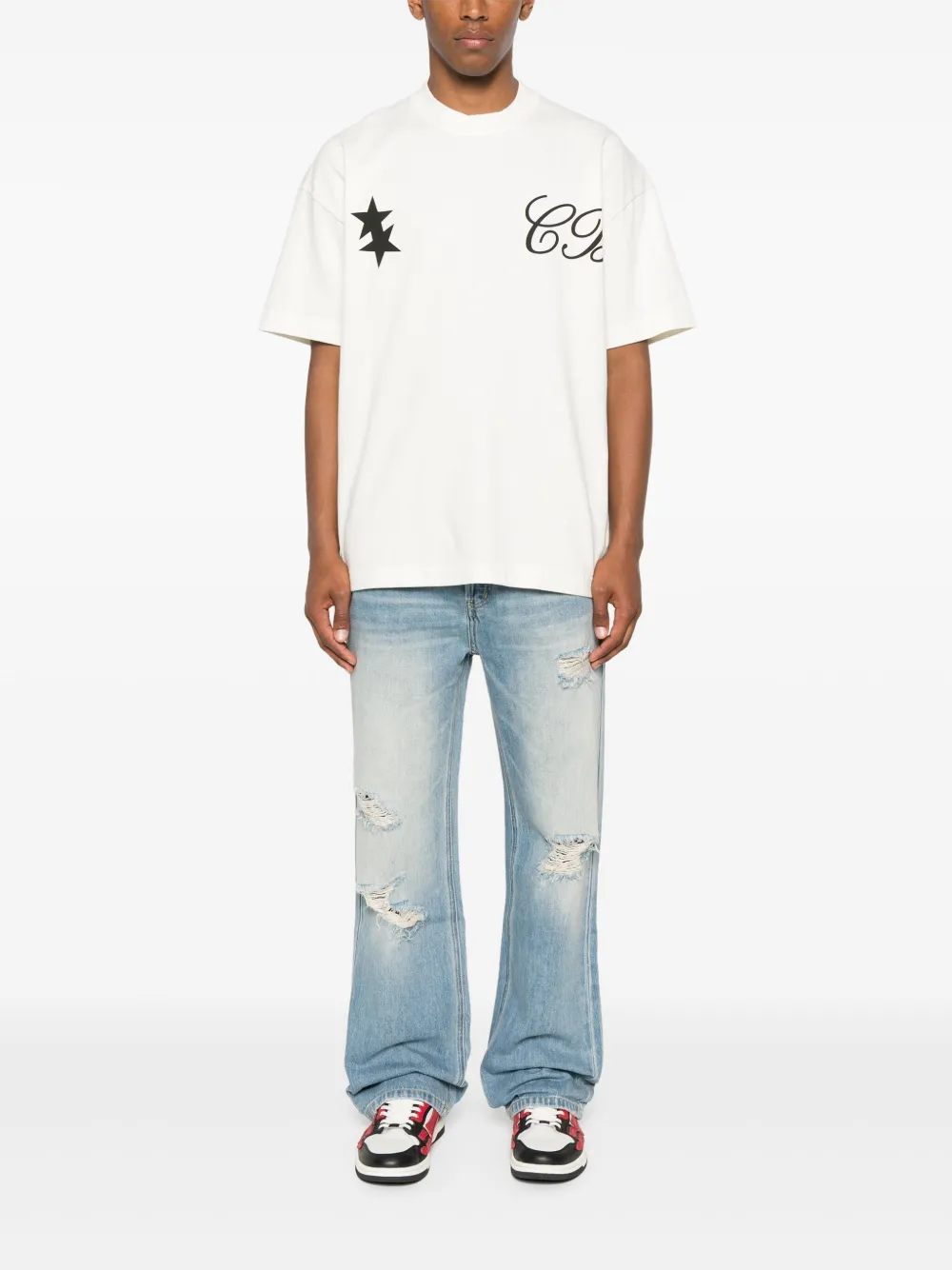 COLE BUXTON Katoenen T-shirt - Wit