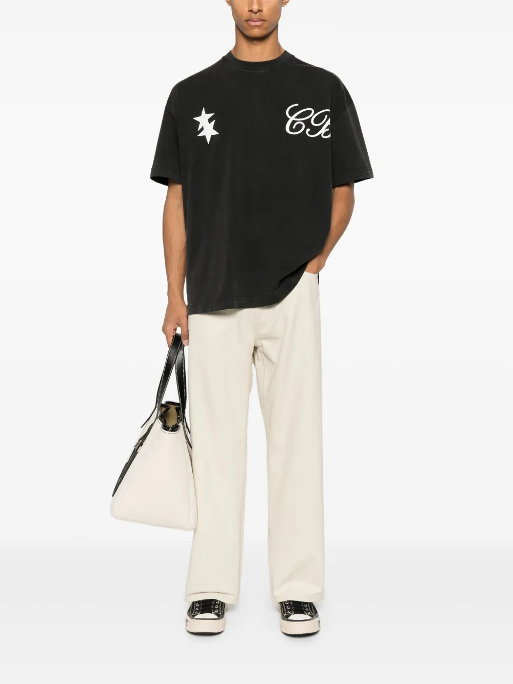 COLE BUXTON cotton T-shirt - Zwart