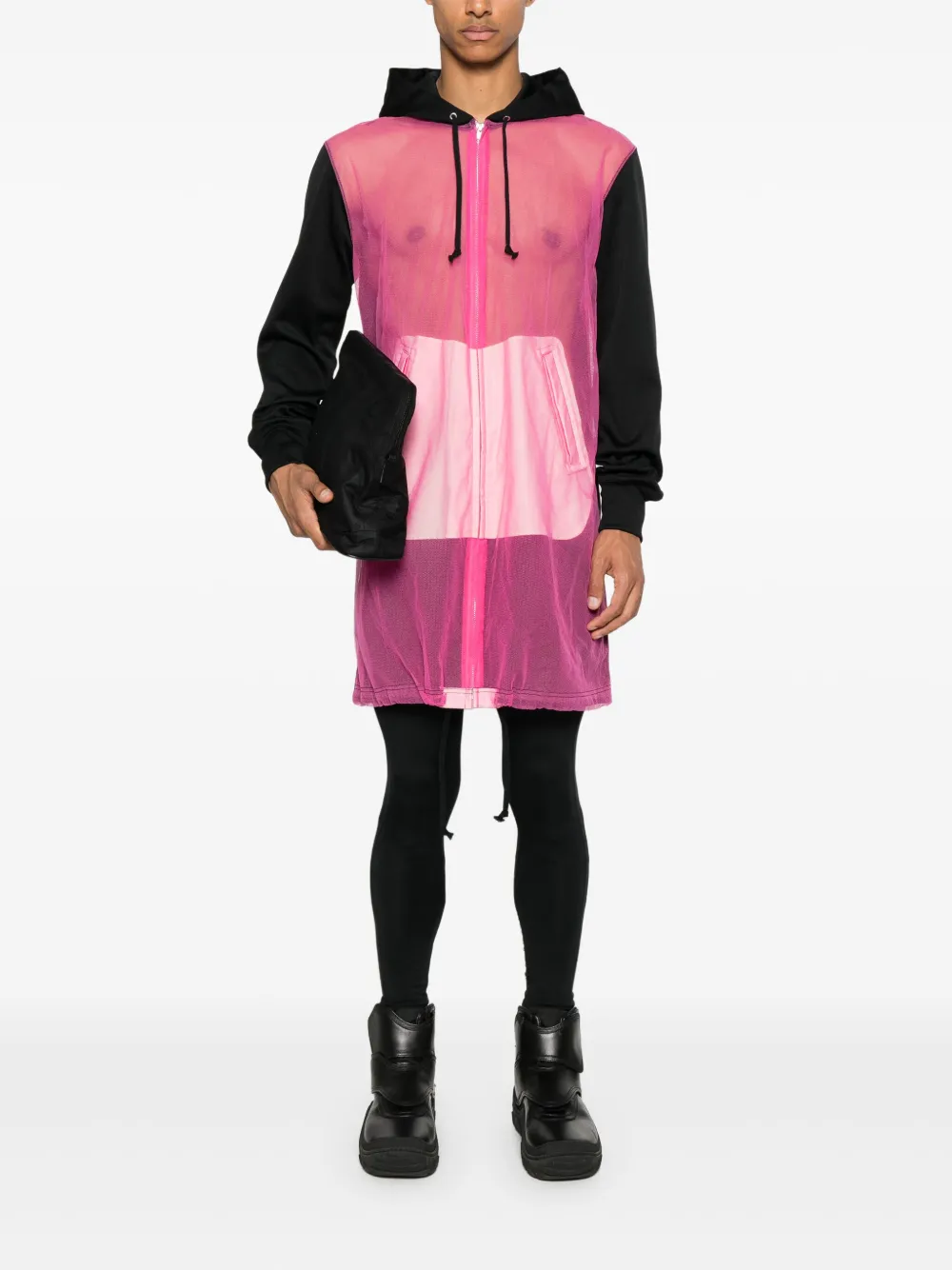 Comme des Garçons Homme Plus abrigo con panel traslúcido | Abrigos con botonadura simple | Image 2