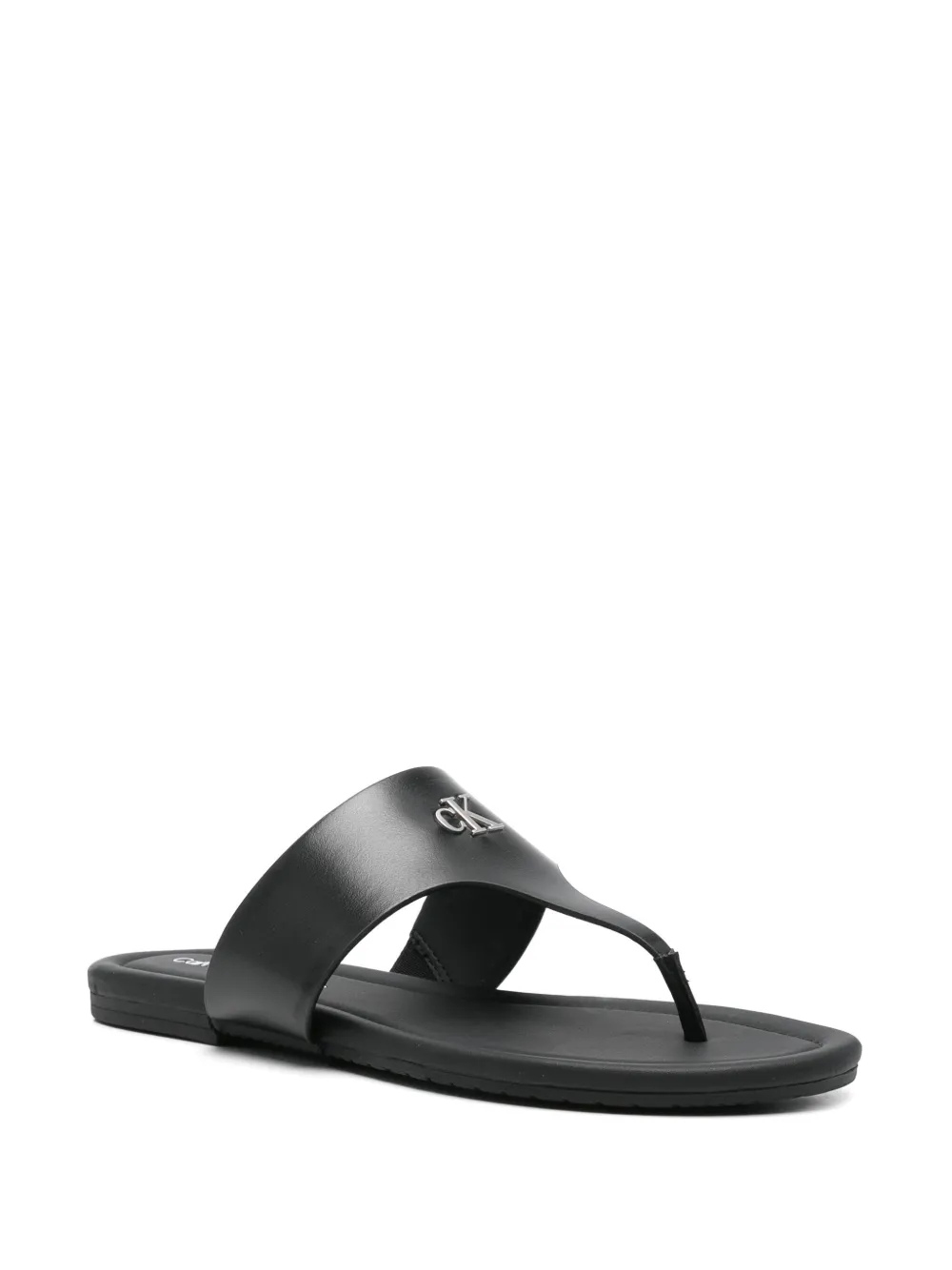 Calvin Klein Jeans faux-leather sandals Black