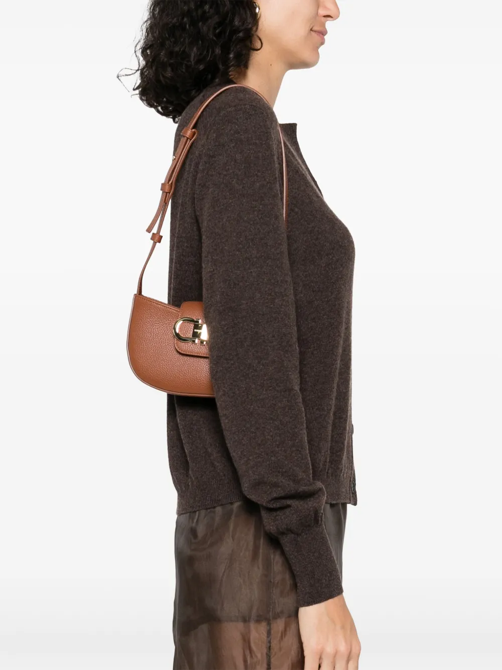 Ferragamo Gabry schoudertas - Bruin