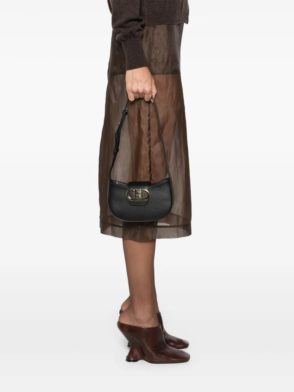 Ferragamo Gabry schoudertas - Zwart