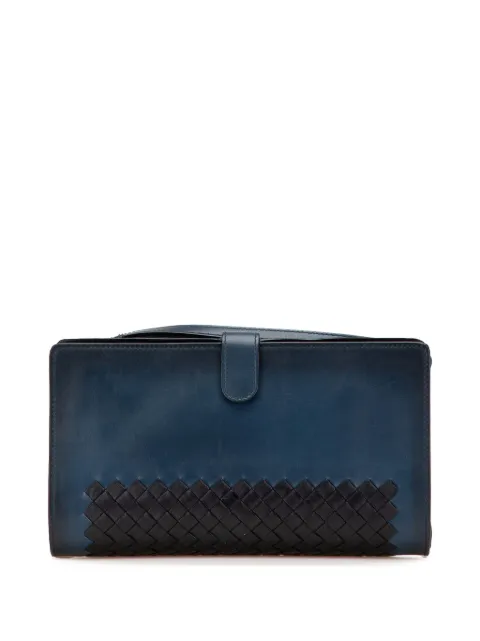 Bottega Veneta Pre-Owned клатч Intrecciato Trimmed Leather Wristlet (2012-2024 годы)