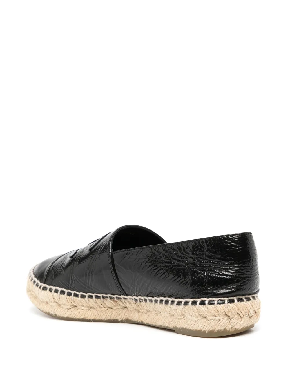 Pre-owned Chanel Leather Espadrilles In Black