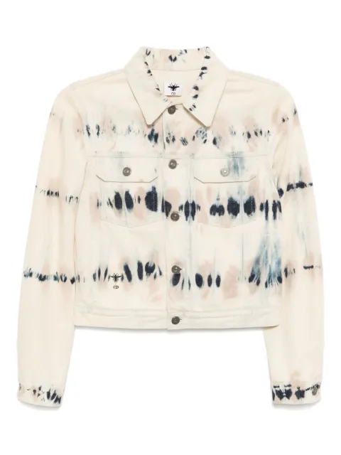 Christian Dior Pre-Owned chamarra de mezclilla con estampado tie-dye