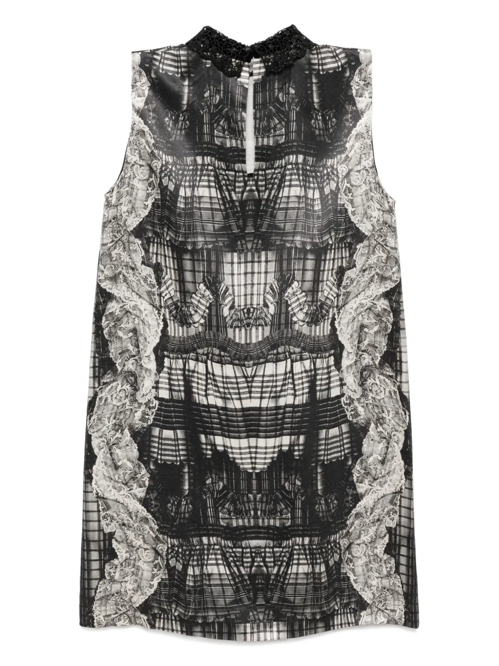 Miu Miu Pre-Owned Mini-jurk met Trompe l'oeil-print - Grijs