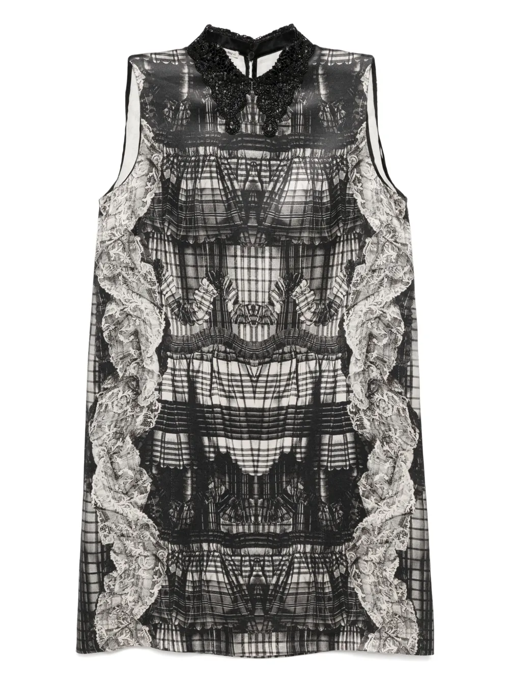 Miu Miu Pre-Owned robe courte à imprimé trompe l’œil | gris | Image 1